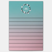 Monogramme d'Ombre de guirlande de fleur de cerise