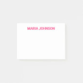 Post-it® Monogramme d'ombre personnalisé rose initial (Devant)