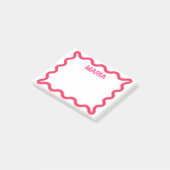 Post-it® Monogramme d'ombre personnalisé rose initial (Incliné)