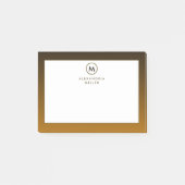 Post-it® Monogramme d'or brossé de luxe minimal (Devant)