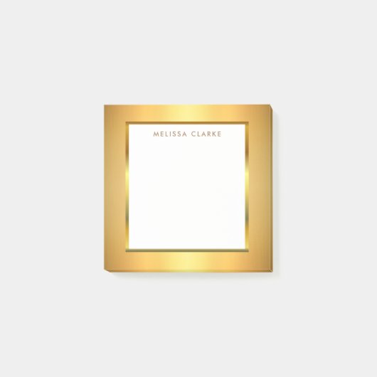 Post-it® Monogramme d'or chic moderne (Devant)
