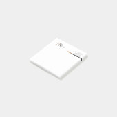 Post-it® Monogramme d'or noir moderne simple (Incliné)