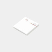 Post-it® Monogramme d'or simple et moderne de Bourgogne (Incliné)