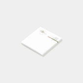Post-it® Monogramme d'or vert olive simple et moderne (Incliné)