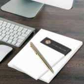 Post-it® Monogramme doré Élégant aspect cuir noir