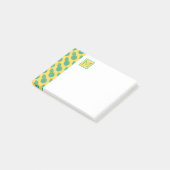 Post-it® Monogramme du motif | d'ananas (Incliné)