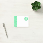 Post-it® Monogramme du motif | de menthe d'ananas (Bureau)