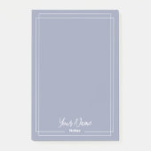 Post-it® Monogramme Dusty bleu avec bordures blanches (Devant)