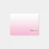 Post-it® Monogramme élégant Ombre rose clair (Devant)