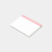 Post-it® Monogramme Élégant Rose Minimaliste (Incliné)