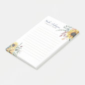Post-it® Monogramme Elégant tournesol rustique Enseignant e (Incliné)