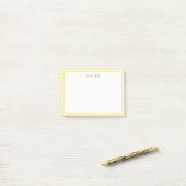 Post-it® Monogramme encadré jaune blanc Ananas (Sur un bureau)