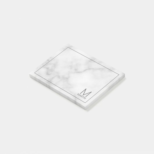 Post-it® Monogramme et bloc-notes de nom personnalisés mode (Incliné)