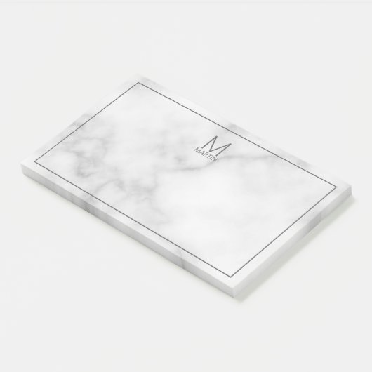 Post-it® Monogramme et bloc-notes de nom personnalisés mode (Incliné)