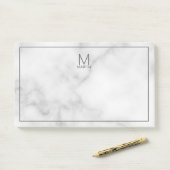 Post-it® Monogramme et bloc-notes de nom personnalisés mode (Sur un bureau)