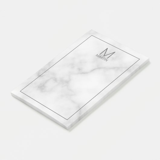 Post-it® Monogramme et bloc-notes de nom personnalisés mode (Incliné)