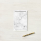 Post-it® Monogramme et bloc-notes de nom personnalisés mode (Sur un bureau)