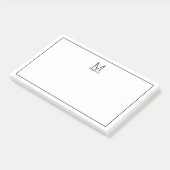 Post-it® Monogramme et bloc-notes de nom personnalisés mode (Incliné)