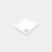 Post-it® Monogramme et bloc-notes de nom personnalisés mode (Incliné)