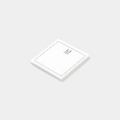 Post-it® Monogramme et bloc-notes de nom personnalisés mode (Incliné)