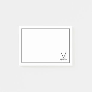 Post-it® Monogramme et bloc-notes de nom personnalisés mode