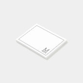 Post-it® Monogramme et bloc-notes de nom personnalisés mode (Incliné)