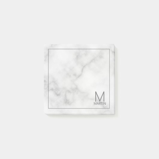 Post-it® Monogramme et bloc-notes de nom personnalisés mode (Devant)