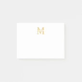 Post-it® Monogramme et nom d'or personnalisé (Devant)