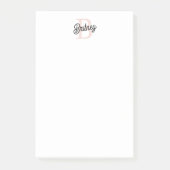 Post-it® Monogramme et nom personnalisé moderne Pastel Pink (Devant)