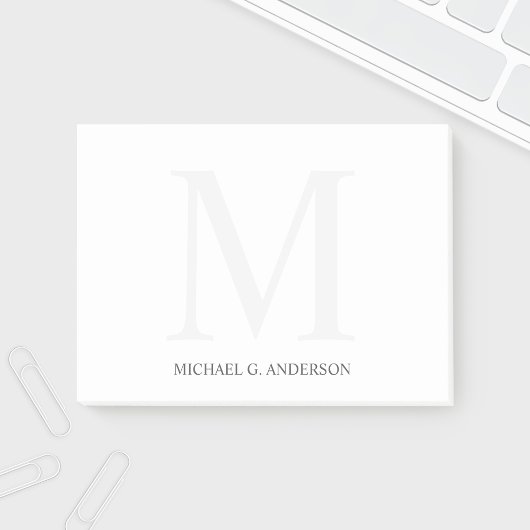 Post-it® Monogramme et nom personnalisés