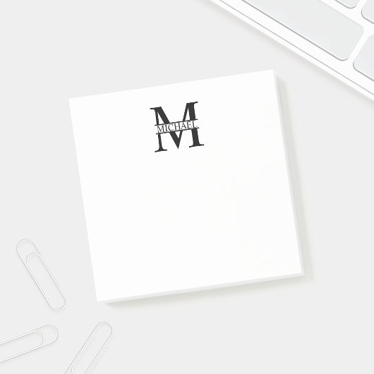 Post-it® Monogramme et nom personnalisés