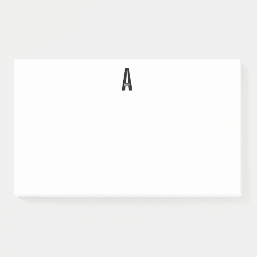 Post-it® Monogramme et nom personnalisés gras modernes (Devant)