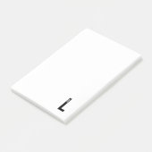 Post-it® Monogramme et nom personnalisés modernes (Incliné)
