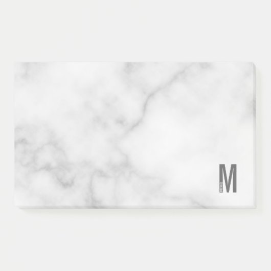 Post-it® Monogramme et nom personnalisés modernes (Devant)