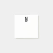 Post-it® Monogramme et nom personnalisés modernes (Devant)