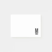 Post-it® Monogramme et nom personnalisés modernes (Devant)