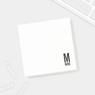 Post-it® Monogramme et nom personnalisés modernes