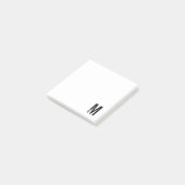 Post-it® Monogramme et nom personnalisés modernes (Incliné)