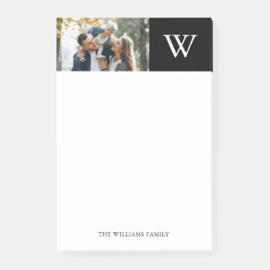 Post-it® Monogramme et photo modernes