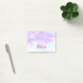 Post-it® Monogramme étoile pailleté rose violet ajouter let (Bureau)