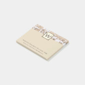 Post-it® Monogramme exécutif en marbre crème (Incliné)