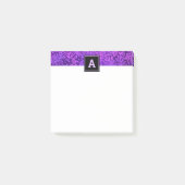 Post-it® Monogramme feuille violet feuillage motif simple m (Devant)