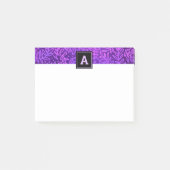 Post-it® Monogramme feuille violet motif botanique audacieu (Devant)