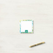 Post-it® Monogramme | Feuilles de palmiers tropicaux (Sur un bureau)