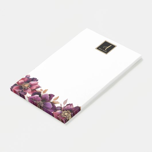 Post-it® Monogramme floral (Incliné)