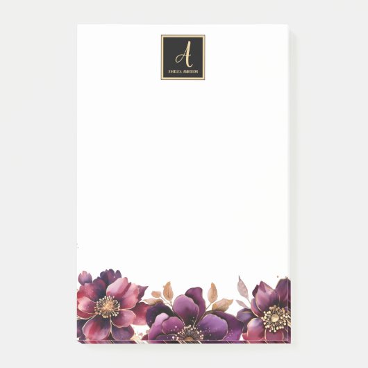 Post-it® Monogramme floral (Devant)
