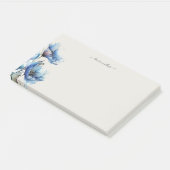 Post-it® Monogramme floral de Poppy bleu (Incliné)