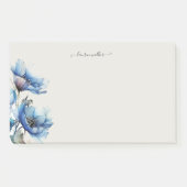 Post-it® Monogramme floral de Poppy bleu (Devant)