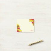 Post-it® Monogramme floral de Tulip (Sur un bureau)