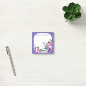 Post-it® Monogramme floral féminin tendance Sticky Notepads (Bureau)